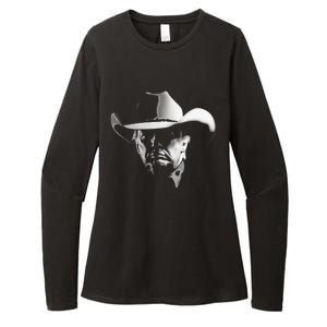 President Trump Mug Shot Womens CVC Long Sleeve Shirt