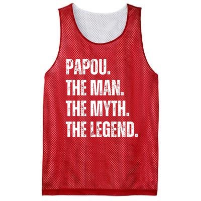 Papou The Man The Myth The Legend Mesh Reversible Basketball Jersey Tank