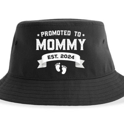 Promoted To Mommy Est. 2024 New Mom Gift First Mommy Sustainable Bucket Hat