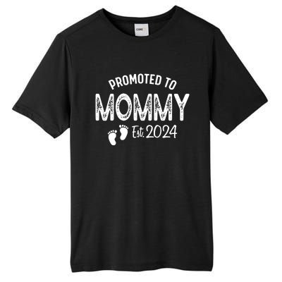 Promoted To Mommy 2024 Soon To Be Mama Funny New Mom Tall Fusion ChromaSoft Performance T-Shirt