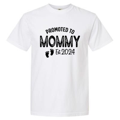 Promoted To Mommy 2024 Soon To Be Mama Funny New Mom Garment-Dyed Heavyweight T-Shirt