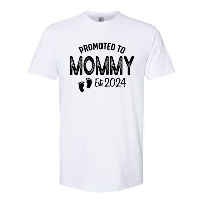 Promoted To Mommy 2024 Soon To Be Mama Funny New Mom Softstyle CVC T-Shirt