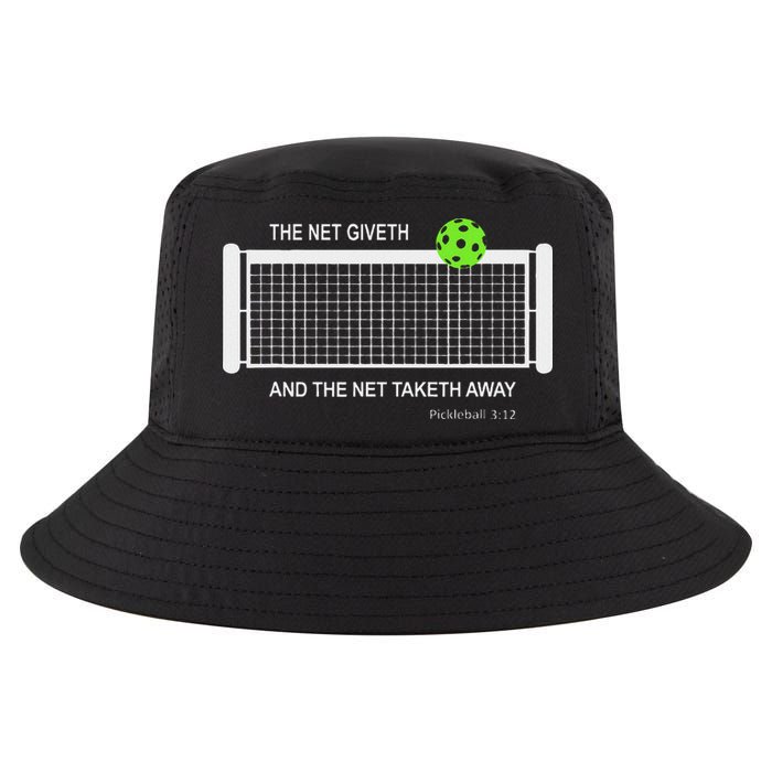 Pickleball The Net Giveth Funny Pickleball Pickleball Lovers Cool Comfort Performance Bucket Hat