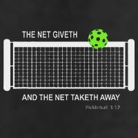 Pickleball The Net Giveth Funny Pickleball Pickleball Lovers 7 Panel Mesh Trucker Snapback Hat