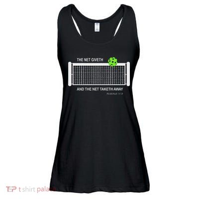Pickleball The Net Giveth Funny Pickleball Pickleball Lovers Ladies Essential Flowy Tank