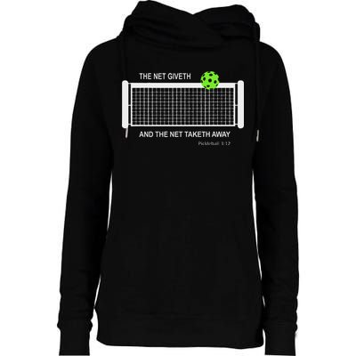 Pickleball The Net Giveth Funny Pickleball Pickleball Lovers Womens Funnel Neck Pullover Hood