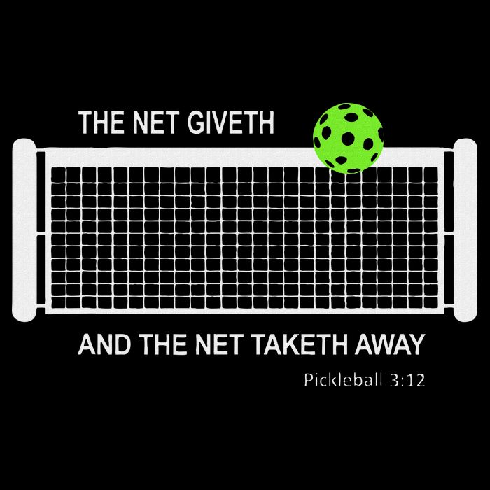 Pickleball The Net Giveth Funny Pickleball Pickleball Lovers 16 in Basic Backpack