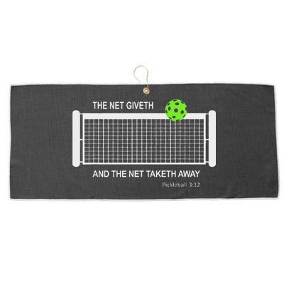 Pickleball The Net Giveth Funny Pickleball Pickleball Lovers Large Microfiber Waffle Golf Towel