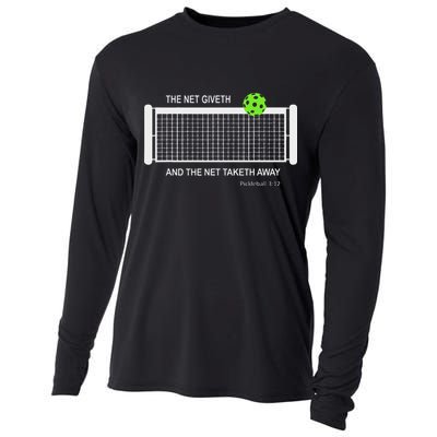 Pickleball The Net Giveth Funny Pickleball Pickleball Lovers Cooling Performance Long Sleeve Crew