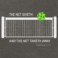 Pickleball The Net Giveth Funny Pickleball Pickleball Lovers Cotton Canvas Backpack