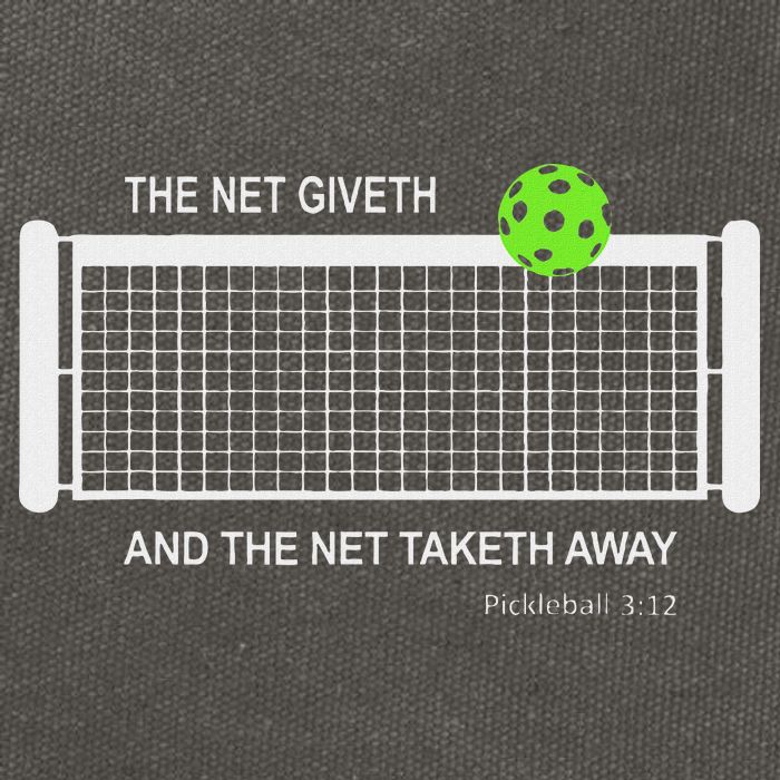 Pickleball The Net Giveth Funny Pickleball Pickleball Lovers Cotton Canvas Backpack