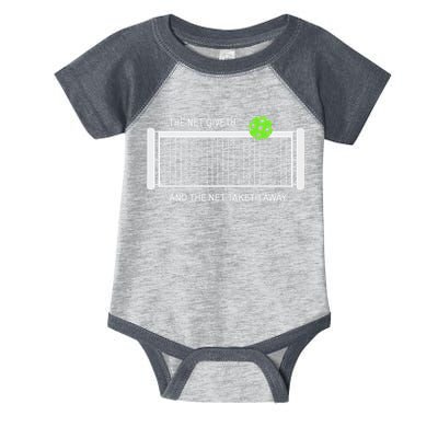 Pickleball The Net Giveth Funny Pickleball Pickleball Lovers Infant Baby Jersey Bodysuit