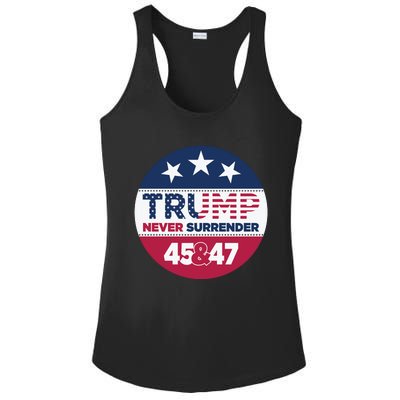 Pro Trump Never Surrender Vote Election 2024 Ladies PosiCharge Competitor Racerback Tank