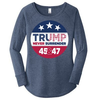 Pro Trump Never Surrender Vote Election 2024 Women's Perfect Tri Tunic Long Sleeve Shirt