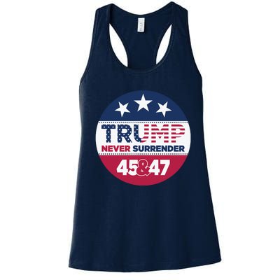 Pro Trump Never Surrender Vote Election 2024 Women's Racerback Tank