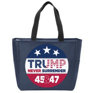 Pro Trump Never Surrender Vote Election 2024 Zip Tote Bag