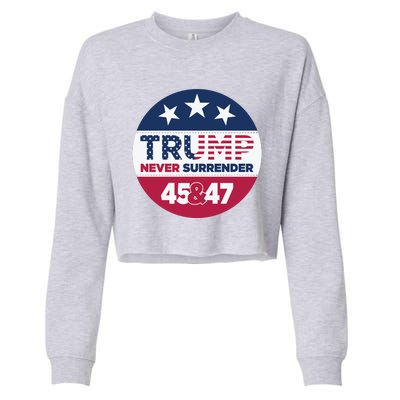 Pro Trump Never Surrender Vote Election 2024 Cropped Pullover Crew