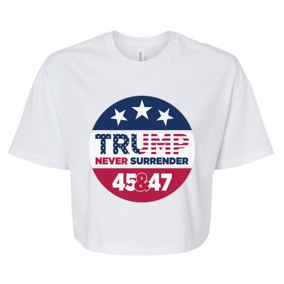 Pro Trump Never Surrender Vote Election 2024 Bella+Canvas Jersey Crop Tee