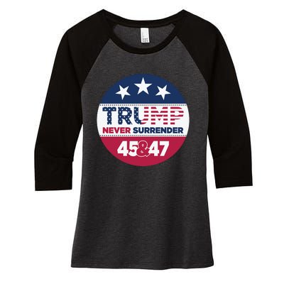 Pro Trump Never Surrender Vote Election 2024 Women's Tri-Blend 3/4-Sleeve Raglan Shirt