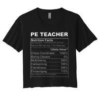 PE Teacher Nutrition Facts Physical Education Teacher Women's Crop Top Tee