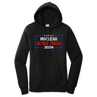 Pro Trump Nuclear Ultra Maga American Flag Vintage Women's Pullover Hoodie