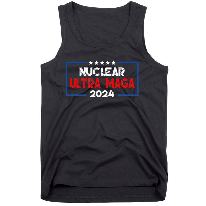 Pro Trump Nuclear Ultra Maga American Flag Vintage Tank Top