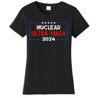 Pro Trump Nuclear Ultra Maga American Flag Vintage Women's T-Shirt