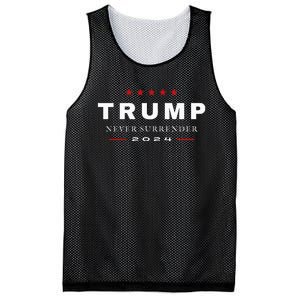 President Trump Never Surrender 2024 Maga Mesh Reversible Basketball Jersey Tank