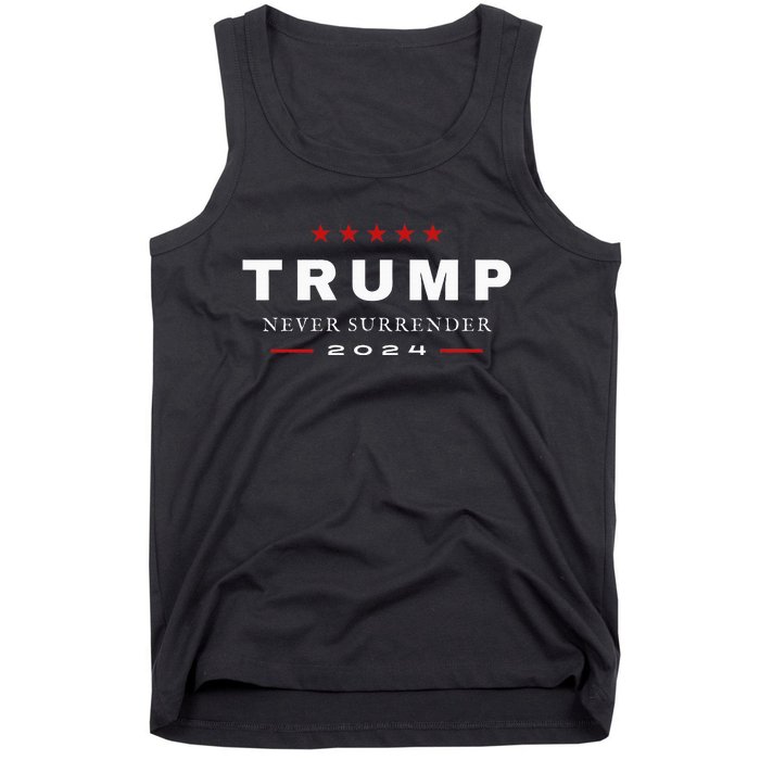 President Trump Never Surrender 2024 Maga Tank Top