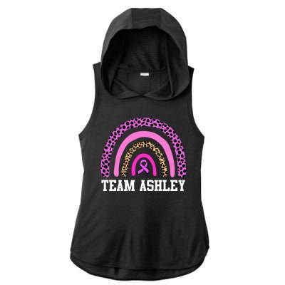 Personalize Team Name Custom Breast Cancer Ladies PosiCharge Tri-Blend Wicking Draft Hoodie Tank