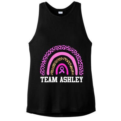 Personalize Team Name Custom Breast Cancer Ladies PosiCharge Tri-Blend Wicking Tank