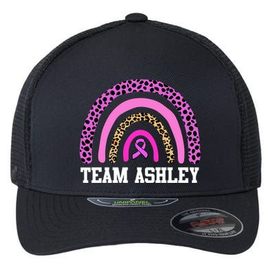 Personalize Team Name Custom Breast Cancer Flexfit Unipanel Trucker Cap
