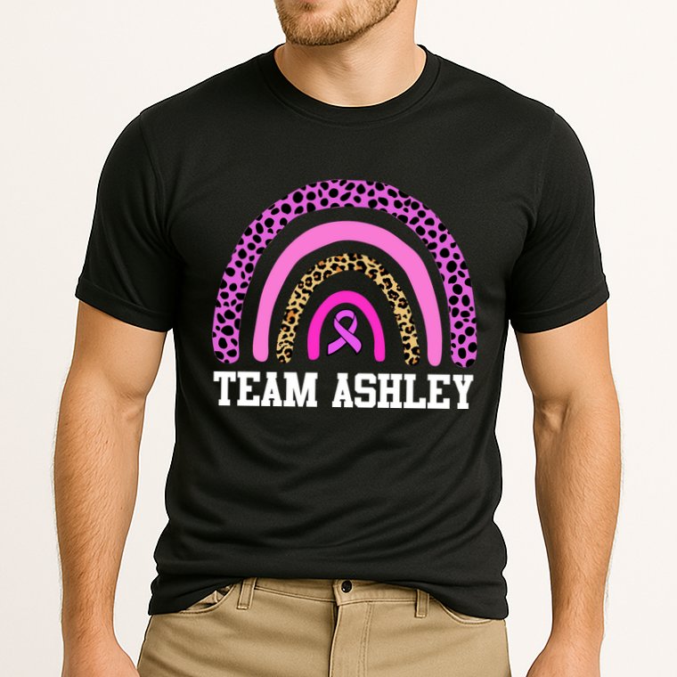Personalize Team Name Custom Breast Cancer Performance Shirt