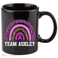 Personalize Team Name Custom Breast Cancer 11oz C Handle Ceramic Mug