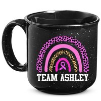 Personalize Team Name Custom Breast Cancer 15oz Campfire Ceramic Mug
