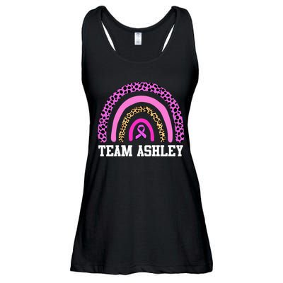 Personalize Team Name Custom Breast Cancer Ladies Essential Flowy Tank