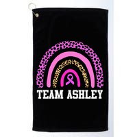 Personalize Team Name Custom Breast Cancer Golf Towel