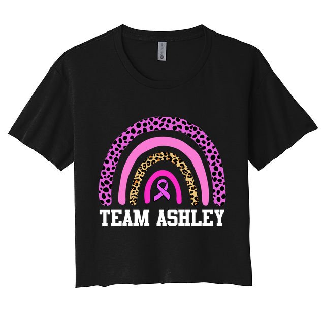 Personalize Team Name Custom Breast Cancer Crop Top