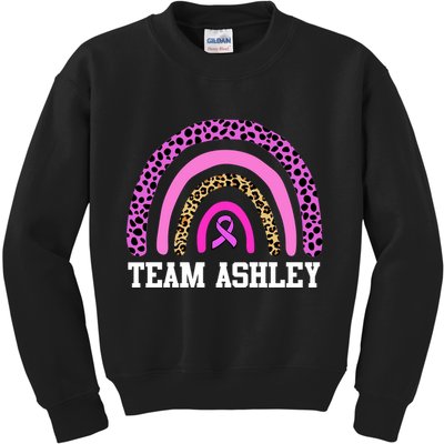 Personalize Team Name Custom Breast Cancer Kids Sweatshirt