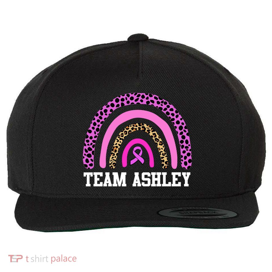 Personalize Team Name Custom Breast Cancer Wool Snapback Cap
