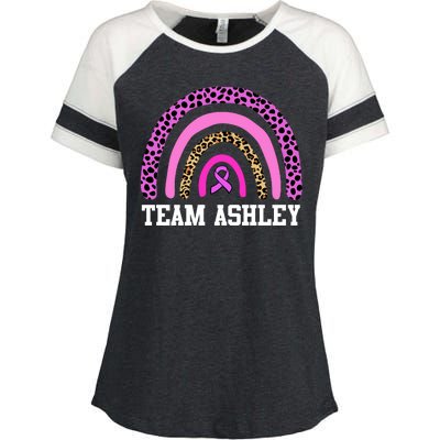 Personalize Team Name Custom Breast Cancer Enza Ladies Jersey Colorblock Tee