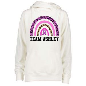 Personalize Team Name Custom Breast Cancer Womens Funnel Neck Pullover Hood