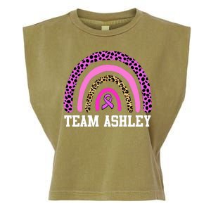 Personalize Team Name Custom Breast Cancer Garment-Dyed Women's Muscle Tee