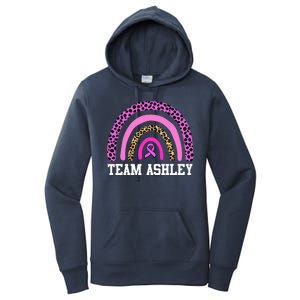 Personalize Team Name Custom Breast Cancer Women's Pullover Hoodie