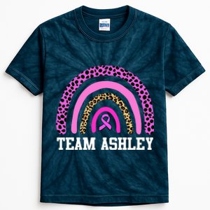 Personalize Team Name Custom Breast Cancer Kids Tie-Dye T-Shirt