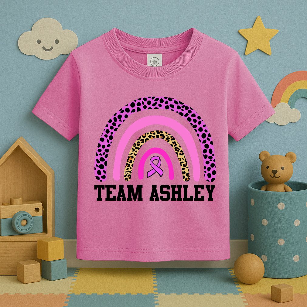 Personalize Team Name Custom Breast Cancer Toddler T-Shirt