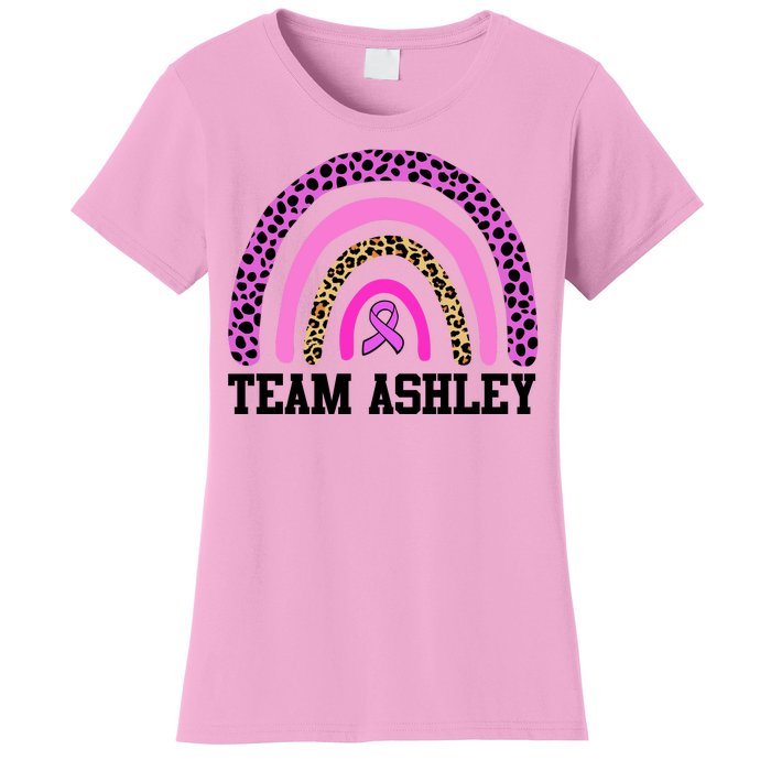 Personalize Team Name Custom Breast Cancer Women's T-Shirt