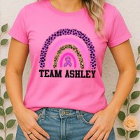 Personalize Team Name Custom Breast Cancer Womens T-Shirt