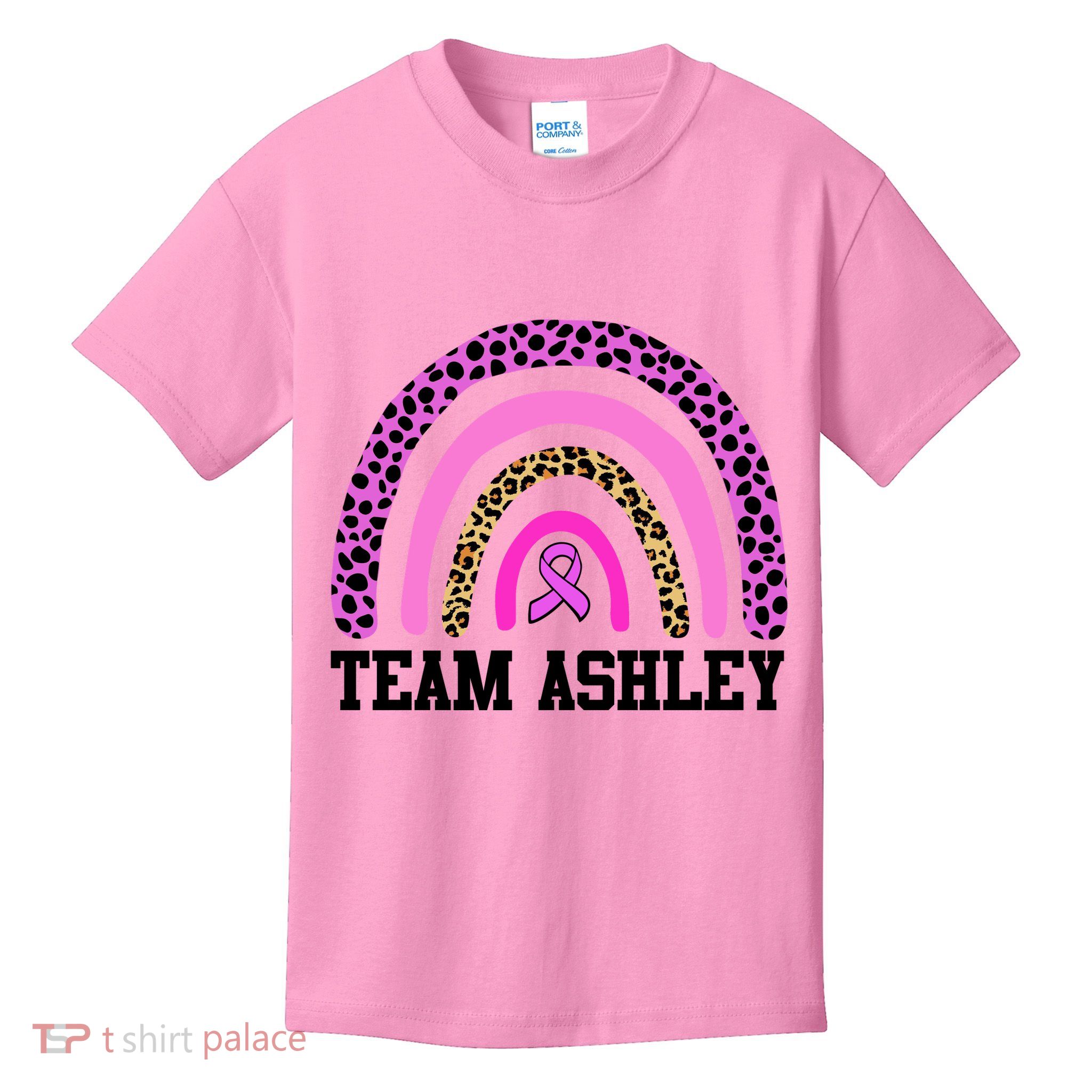 Personalize Team Name Custom Breast Cancer Kids T-Shirt