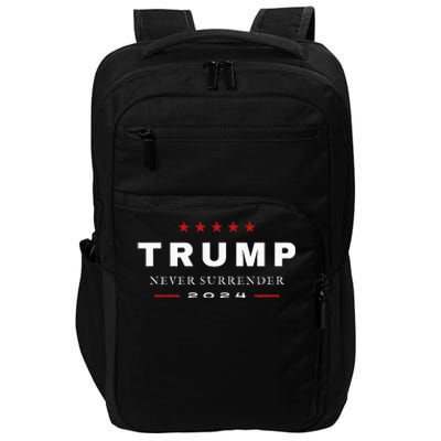 President Trump Never Surrender 2024 Maga Patriotic Impact Tech Backpack